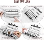 Pasta Maker Attachment for KitchenAid Stand Mixers, 3 in 1 Set Pasta Machine Attachment Included Pasta Sheet Roller, Spaghetti Cutter, Fettuccine Cutter | 3-in-1 for KitchenAid: Roller, spaghetti (2mm) & fettuccine (6mm) cutters in one sleek attachme