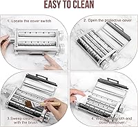 Vista 7 de Accesorio para hacer pasta para batidoras de pie KitchenAid, juego 3 en 1 con rodillo de pasta y cortador con cuchillas para espaguetis