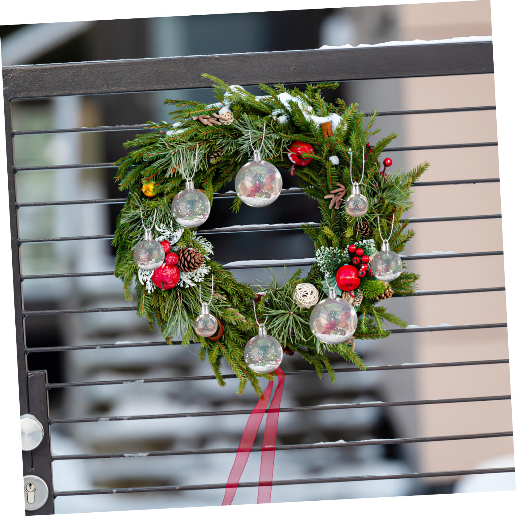 18 Pezzi Ornamento Palla Di Natale Trasparente Ornamenti Per Albero Di Natale Fai Da Te Ornamenti Appesi Bolla Infrangibile Palla Arcobaleno Per La Festa Di Compleanno Decorazione