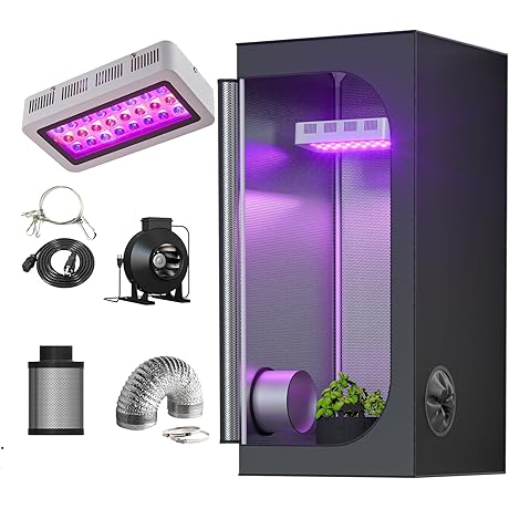 300W LED Grow Tent Complete Kit For Indoor Plants