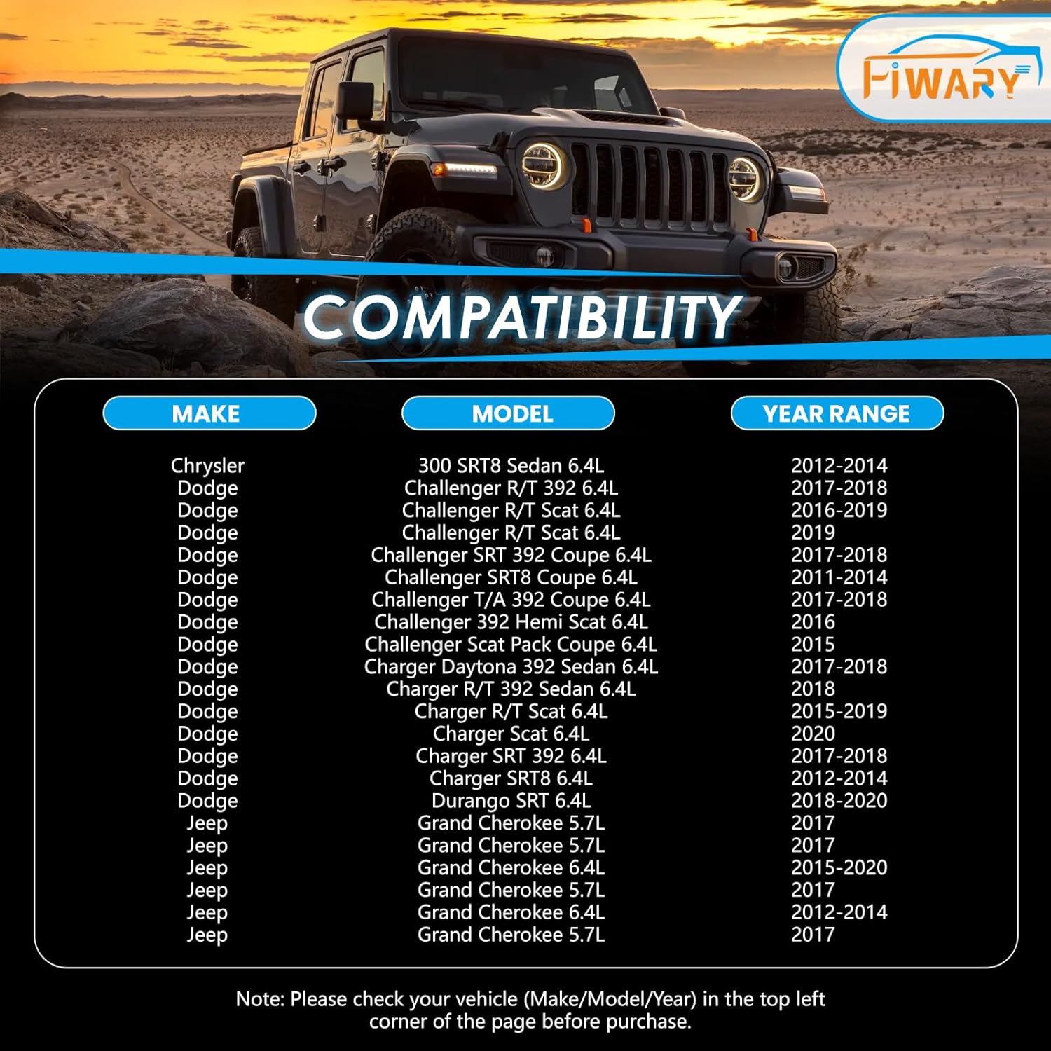 8pcs Fuel Injectors 05038337AB for Dodge Charger for Jeep Grand Cherokee 6.4L 2012-2021 Replace for FJ1148 FJ1218 RL038337AB