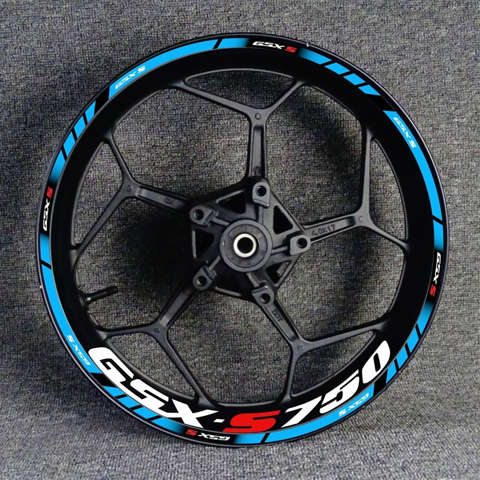 Motorcycle Wheel Rim Hub Decal Decoration Set for Suzuki GSX-S750 GSX750S GSXS750 Gsxs 750 S750 Decorative(Color8)