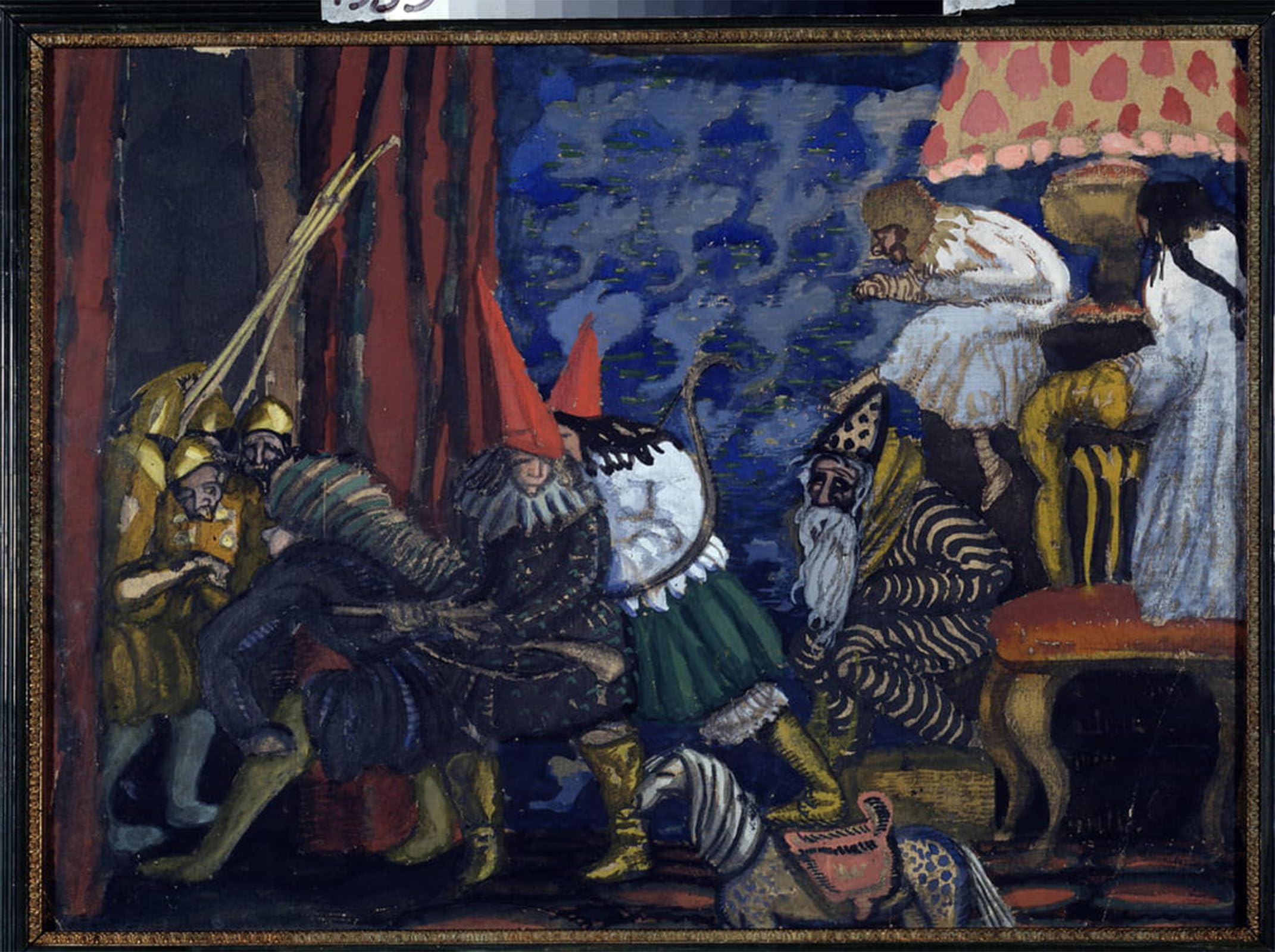 ARTXLXXBN Famous Painting Canvas Artwork Graffiti Print a Show Boat by Boris Dmitrievich Grigoriev Portrait Canvas Image for Home Decor 60x90cm