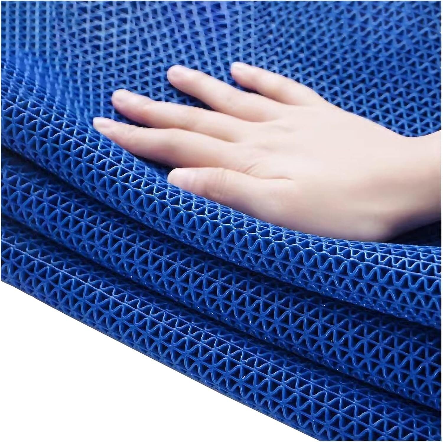 Hpthly Blue Drainage Non-Slip Floor Mat Commercial Wet Area Floor Mats For Outdoor Indoor Bathroom Kitchen Swimming Pool,-120Cmx500cm