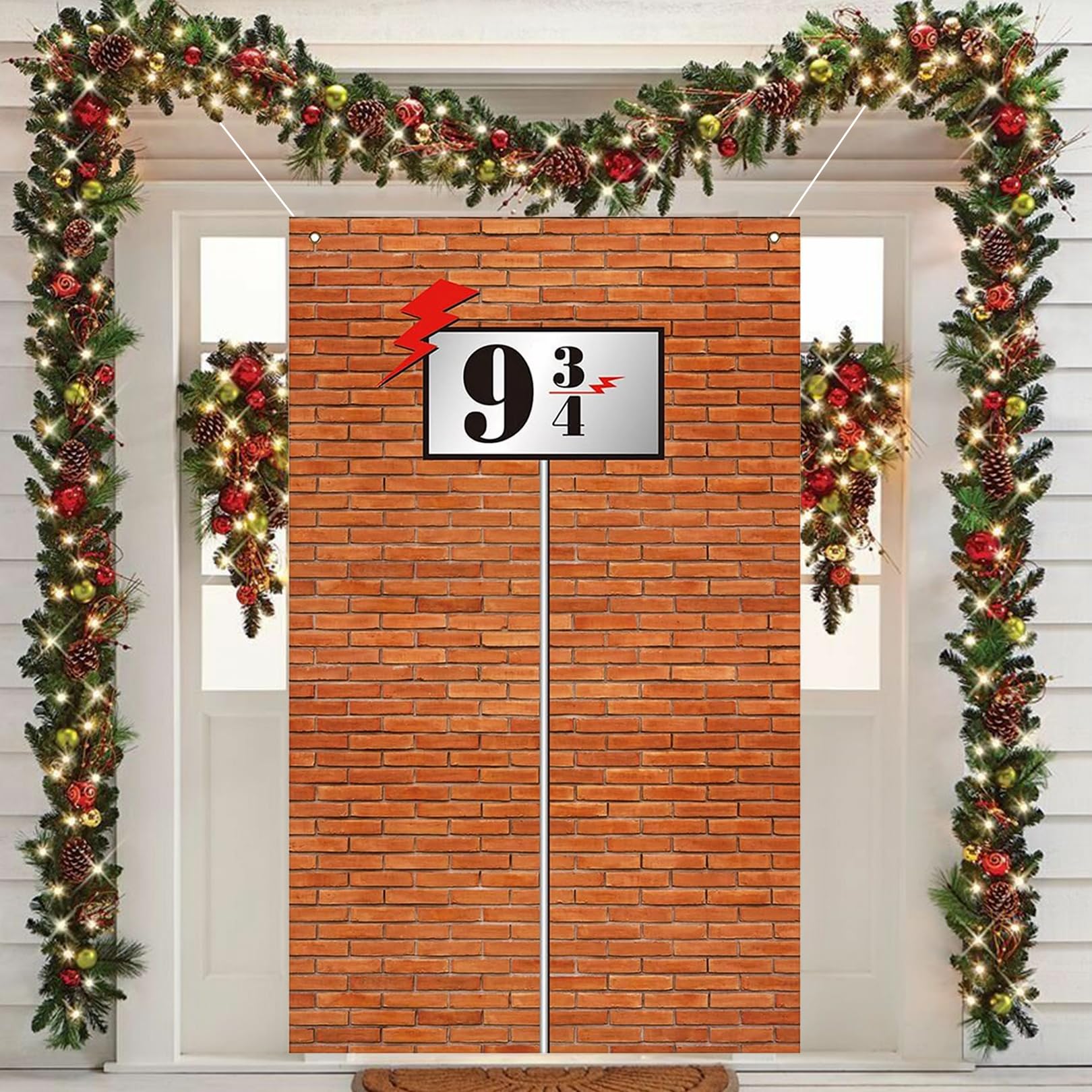 Guijinhao 9 Et 3/4 Panneaux Muraux En Brique, Décoration Murale De Fête Magicienne, Rideaux De Porte Pour Anniversaire, Cadeaux D'anniversaire, Fournitures De Fête (A106-1