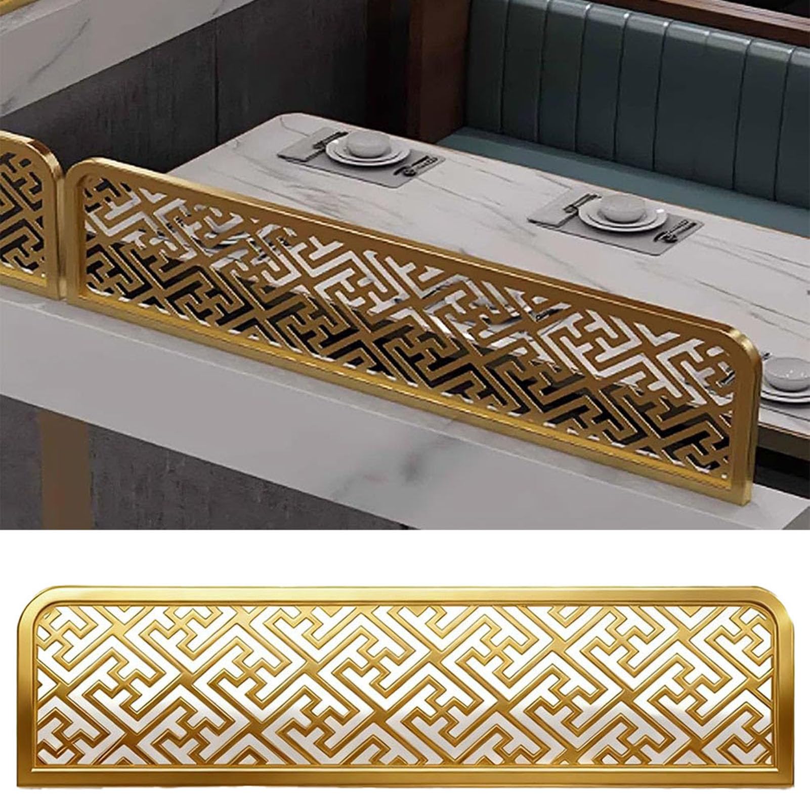 KLGFBDC Freestanding 50CM Privacy Partition for Kitchen & Dining Sturdy Iron Carved Tabletop Divider Ideal for Desks Offices & Cubicles Stylish & Functional Space Divider