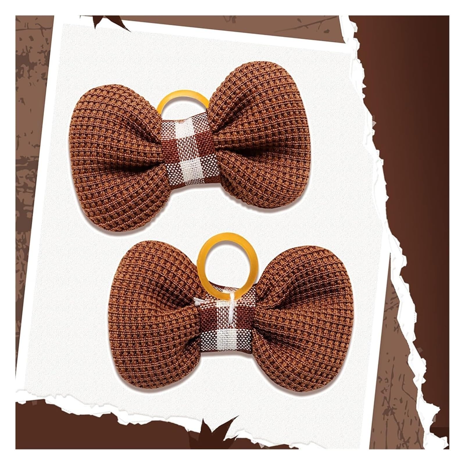 Pinces à cheveux for chien, nœuds de cheveux de chien 10 pièces nœuds de cheveux de chien bandes de caoutchouc for animaux de compagnie petit chien chat nœud papillon chiens mignons nœuds for chiens t
