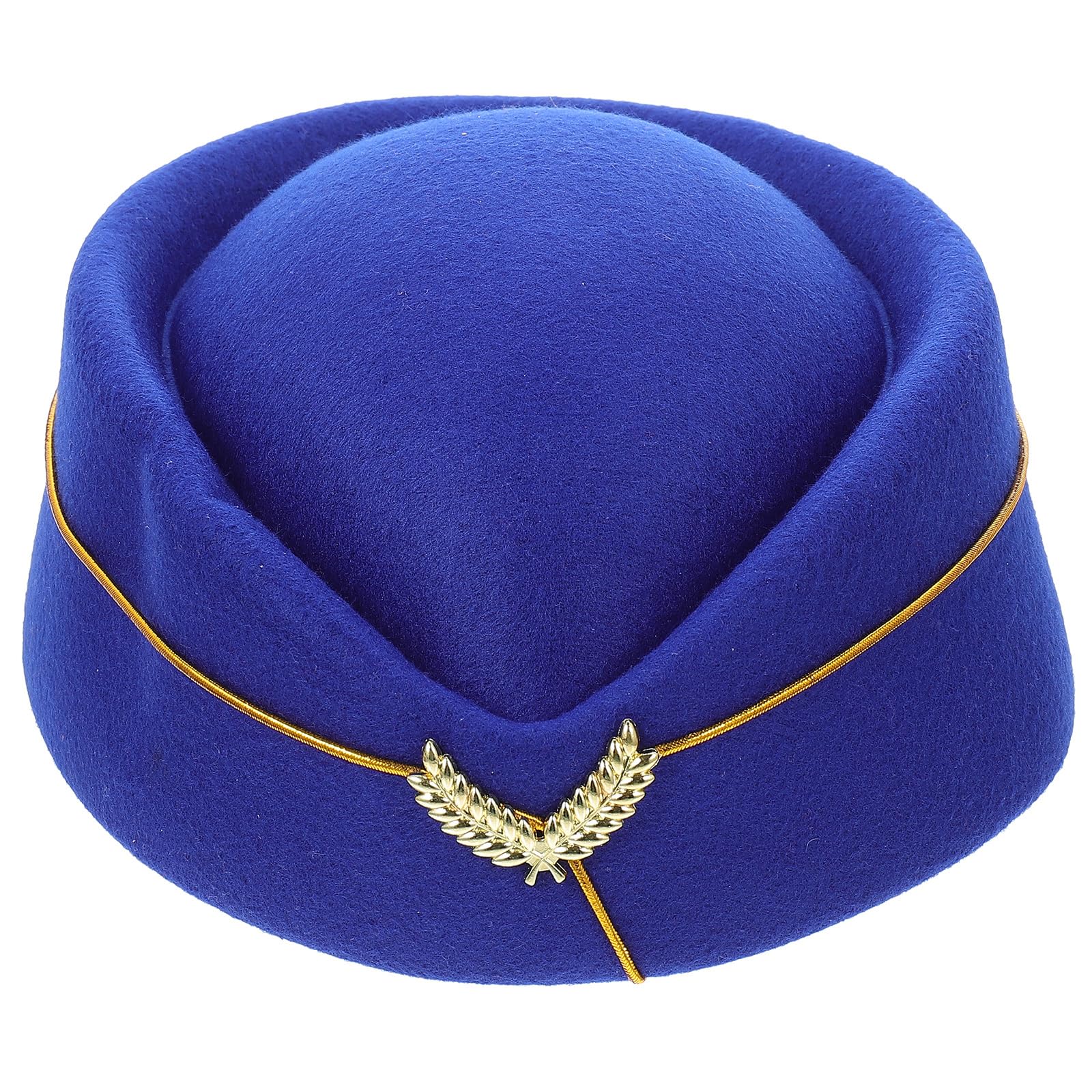 Toyvian 6pcs Flight Attendant Hat Beret Plane Stewardess Caps Air Hostess Costume for Cosplay, Stylish Airline Stewardess Beret Hat (Head size 57)