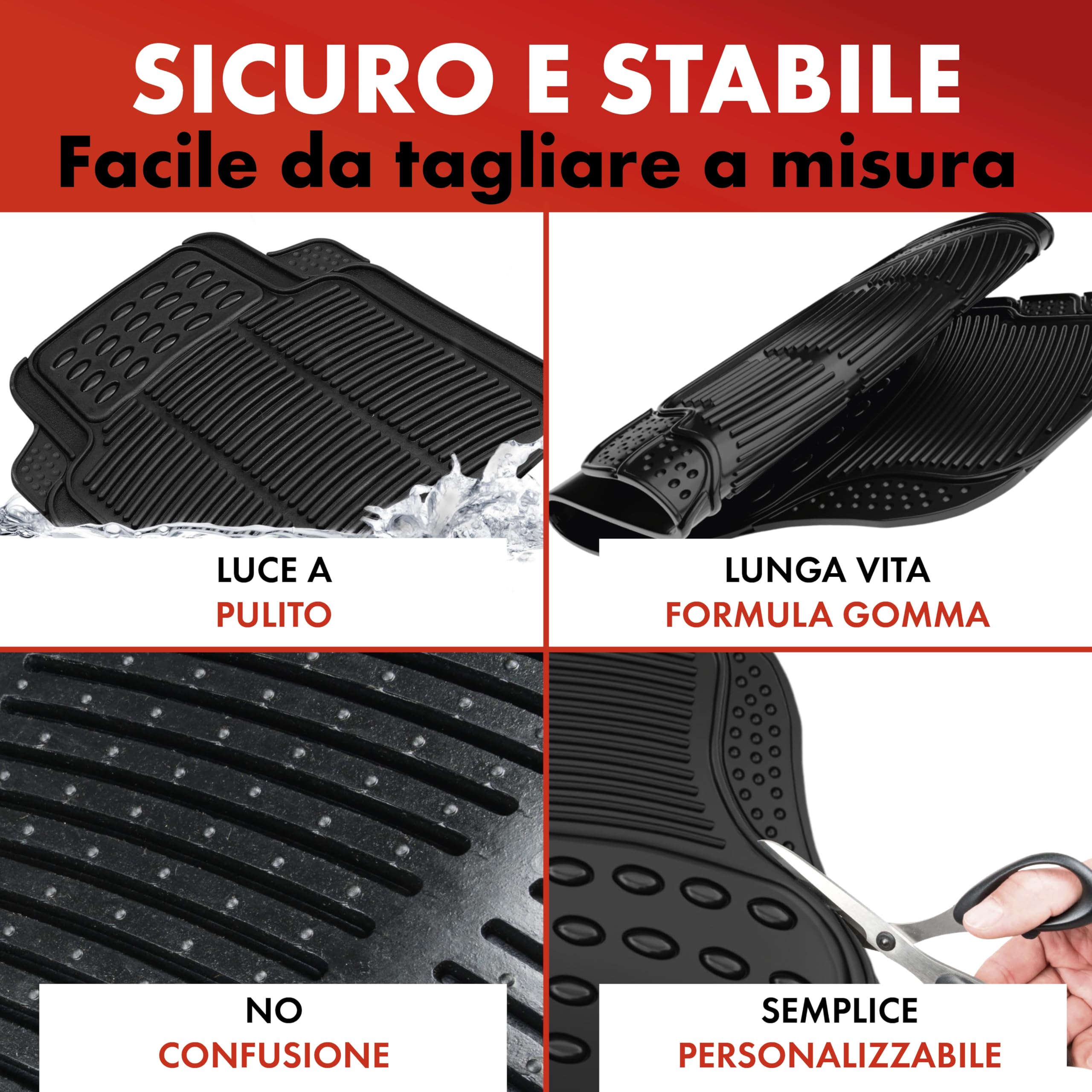 Universal Set Of 4 Pcs Car Mats In Pvc - WINDY - DAC Srl - Foto 13