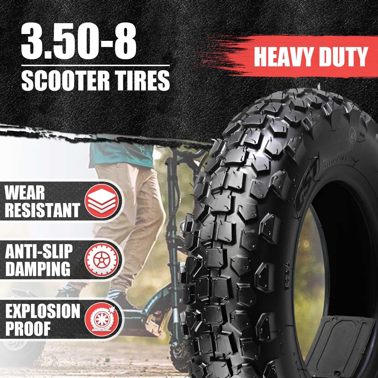 Amazon.com: MZBZYU 3.50-8 Scooter Tire, Tubeless, All Terrain, Off