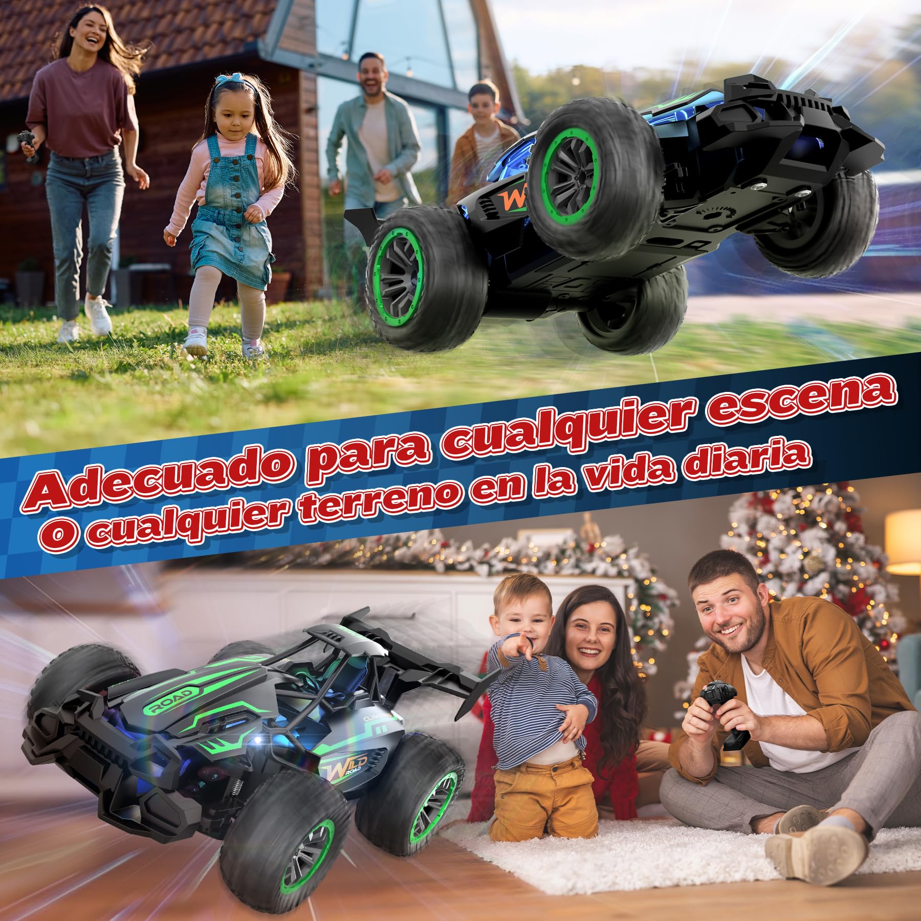 Coche Teledirigido, 1:18 RC Coche 2.4GHz 20+KM/H High Speed Coches Teledirigidos con Batería Recargable Coches Teledirigidos para Niños 3-16 Años Regalo Cumpleaños Navidad
