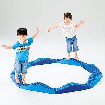 yu-na(送料1450円込) 【未使用】22ピース バランス平均台 楽天市場】平均台 ウェイブバランス平均台（グリーン） 低床型