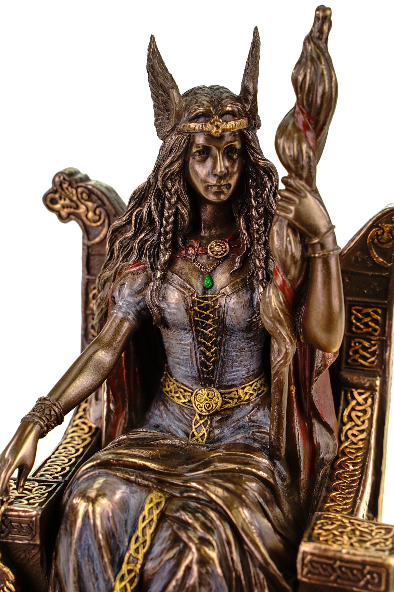 Veronese 708-7432 Germanische Göttin Frigga Frau Odins Thron Frigg Odin bronziert Figur