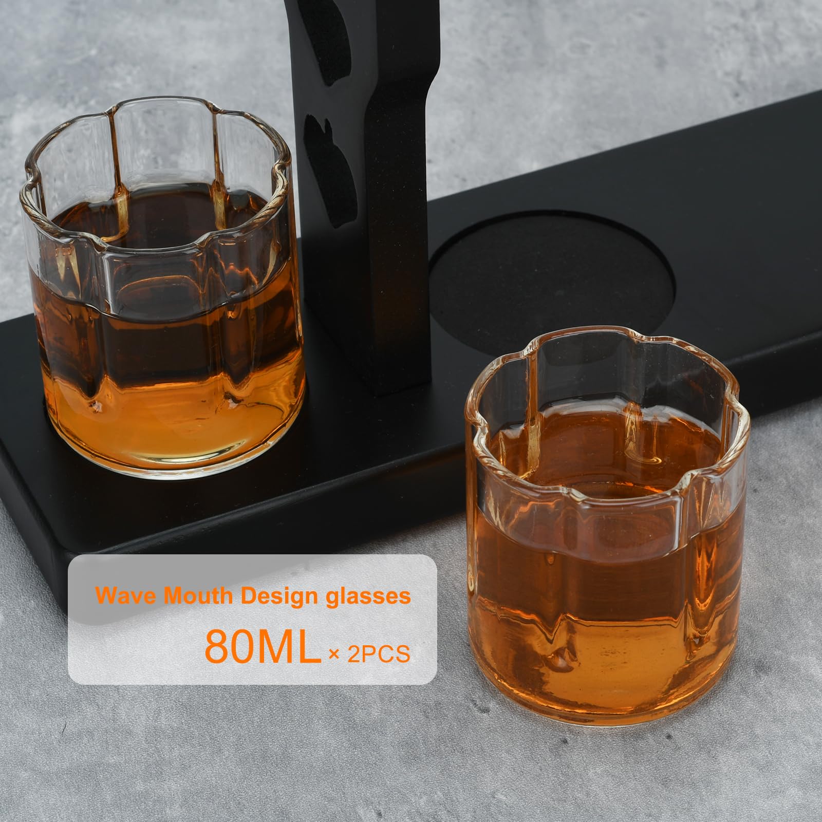 Cadeaus voor mannen vader, The Wine Things 20oz Whisky Karaf Set met 8.4 oz glazen, unieke vader verjaardagscadeau ideeën van dochter zoon, koele drank dispenser voor thuis bar