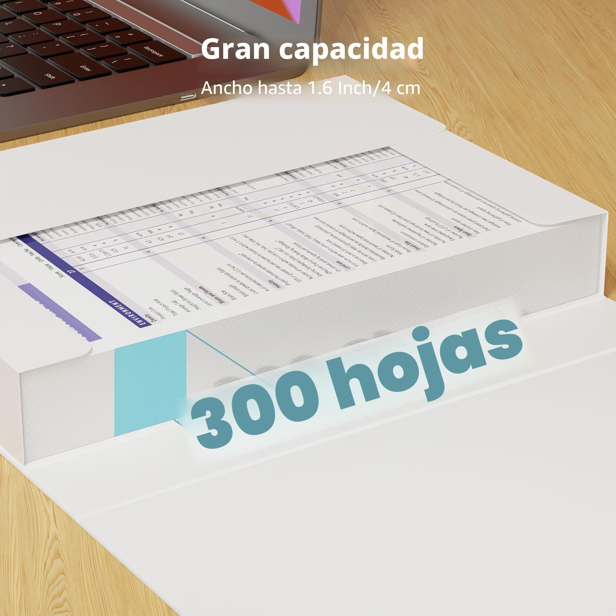 JiaWei Paquete de 3 unidades Caja archivo de con Tapa Magnética, Lomo de 40 mm, Hechos de Cartón Extra Fuerte de 1800 g/m², con Etiquetas Reemplazables para DIN A4 - Blanco