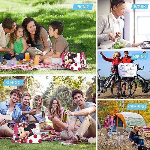 Miniatura 7 de Lonchera de dibujos animados para mujer, reutilizable, aislada, para oficina, trabajo, picnic, senderismo