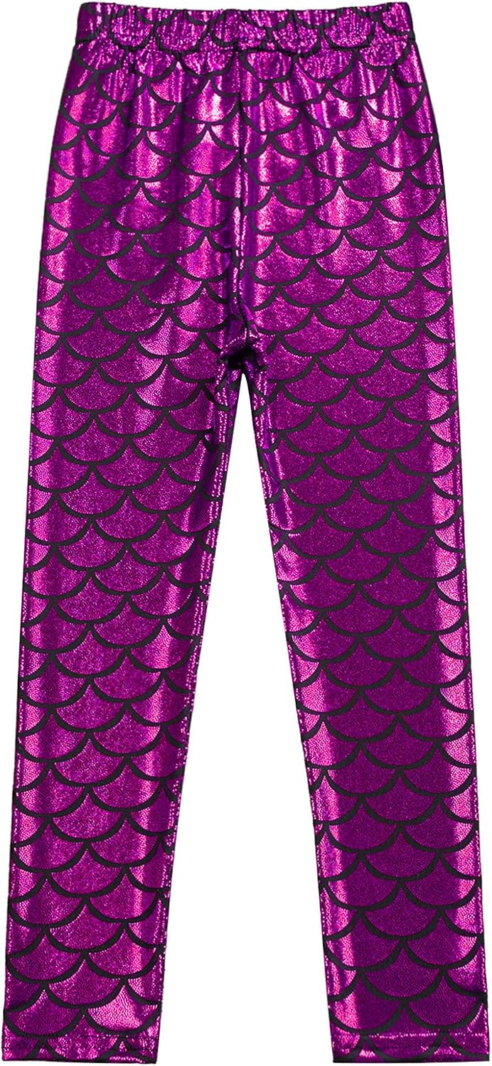 Girls Kids Thick Warm Athletic Leggings Dancing Running Tumbling Yoga Tights Pants Activewear Hot Pink 9-10 Years