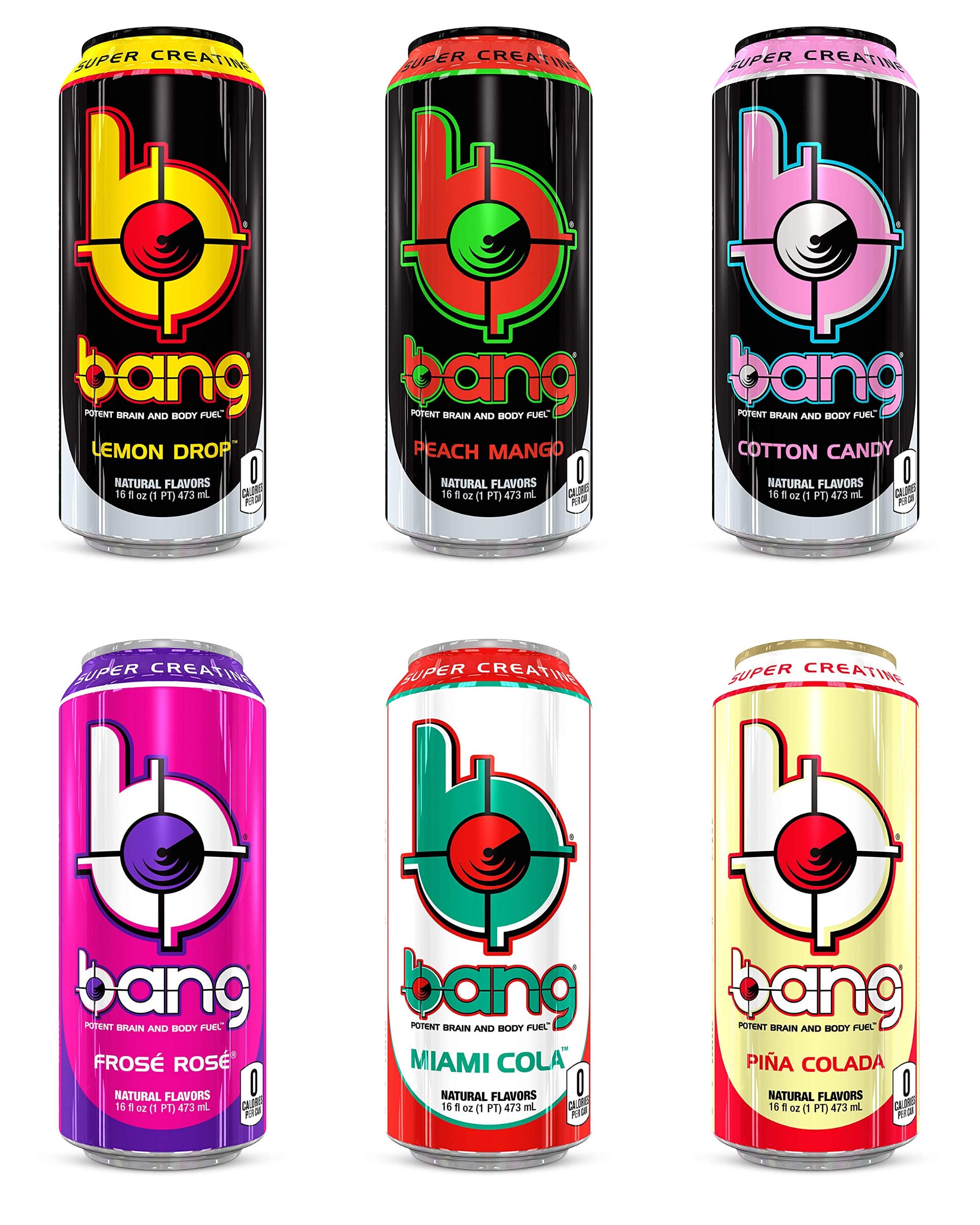 Buy Bang Energy Drink, 0 Calories, Sugar Free with Super Creatine, 6