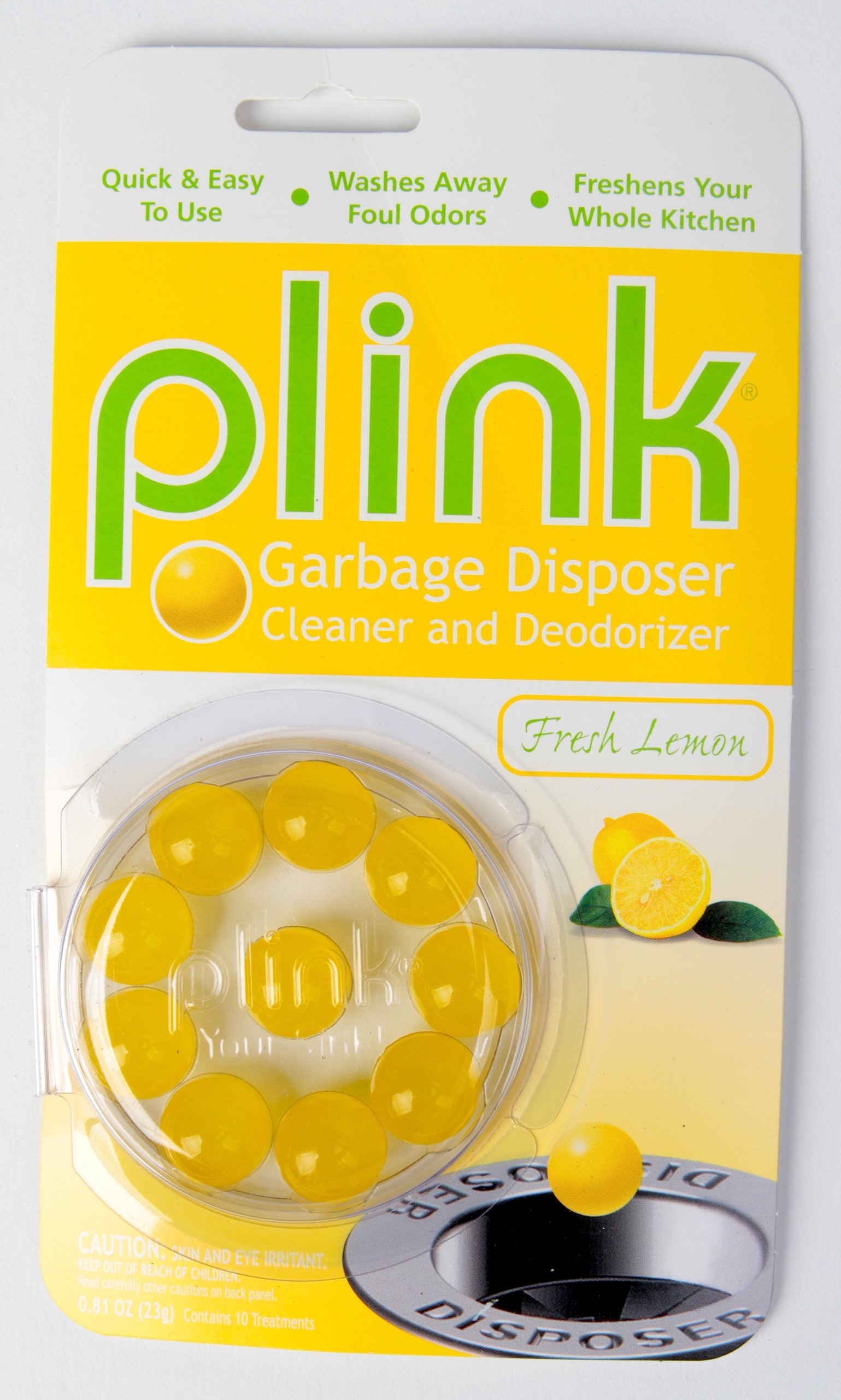 Summit Plink Garbage Fresh Lemon Disposal Cleaner and Deodorizer, 5-Pack