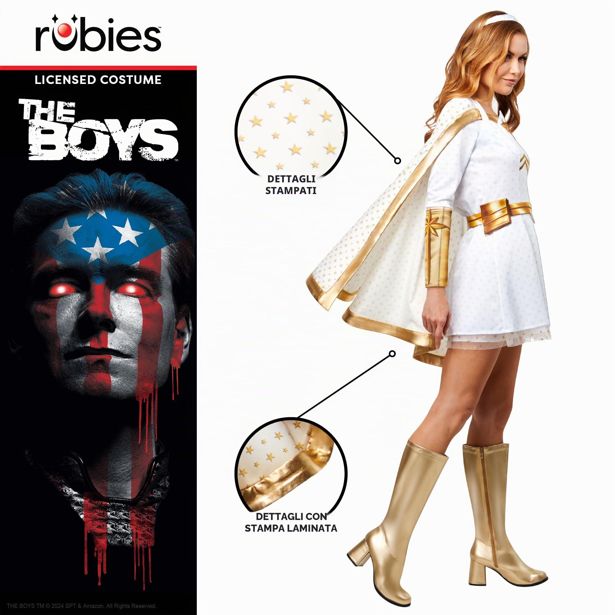 Rubie's 702356 The Boys Homelander Deluxe Costume Starlight adulto, argento