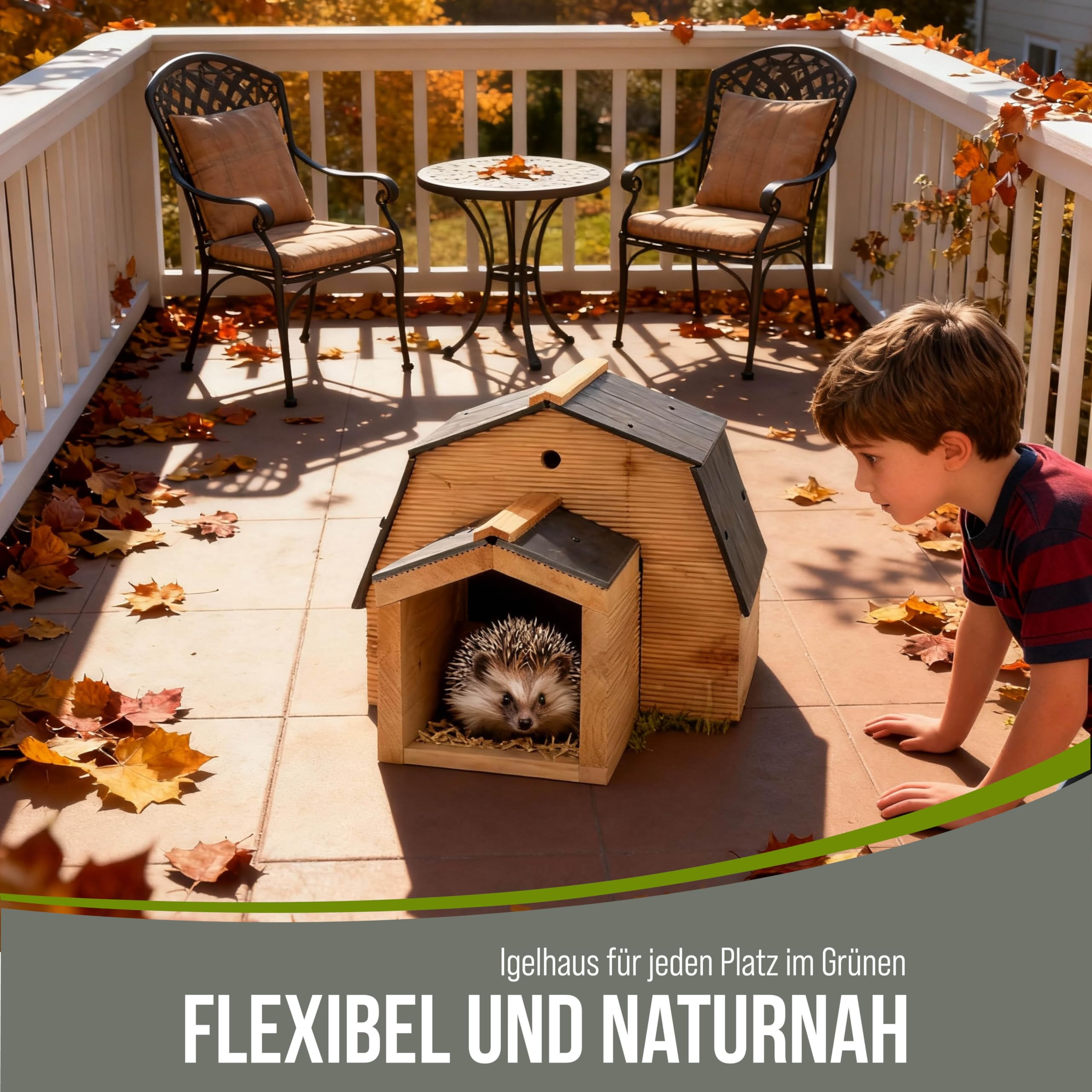 Igelhaus Winterfest Premium Igelfutterhaus Made in Europe Igelhotel Futterhaus Igelhöhle