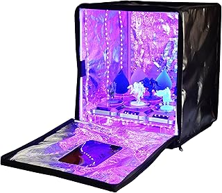 FUNGDO UV Resin Curing Box DIY Curing Enclosure 350-350-400mm Large Curing Cabinet 405nm UV Light Brightness Controllable for Curing LCD SLA DLP 3D Resin Print Model