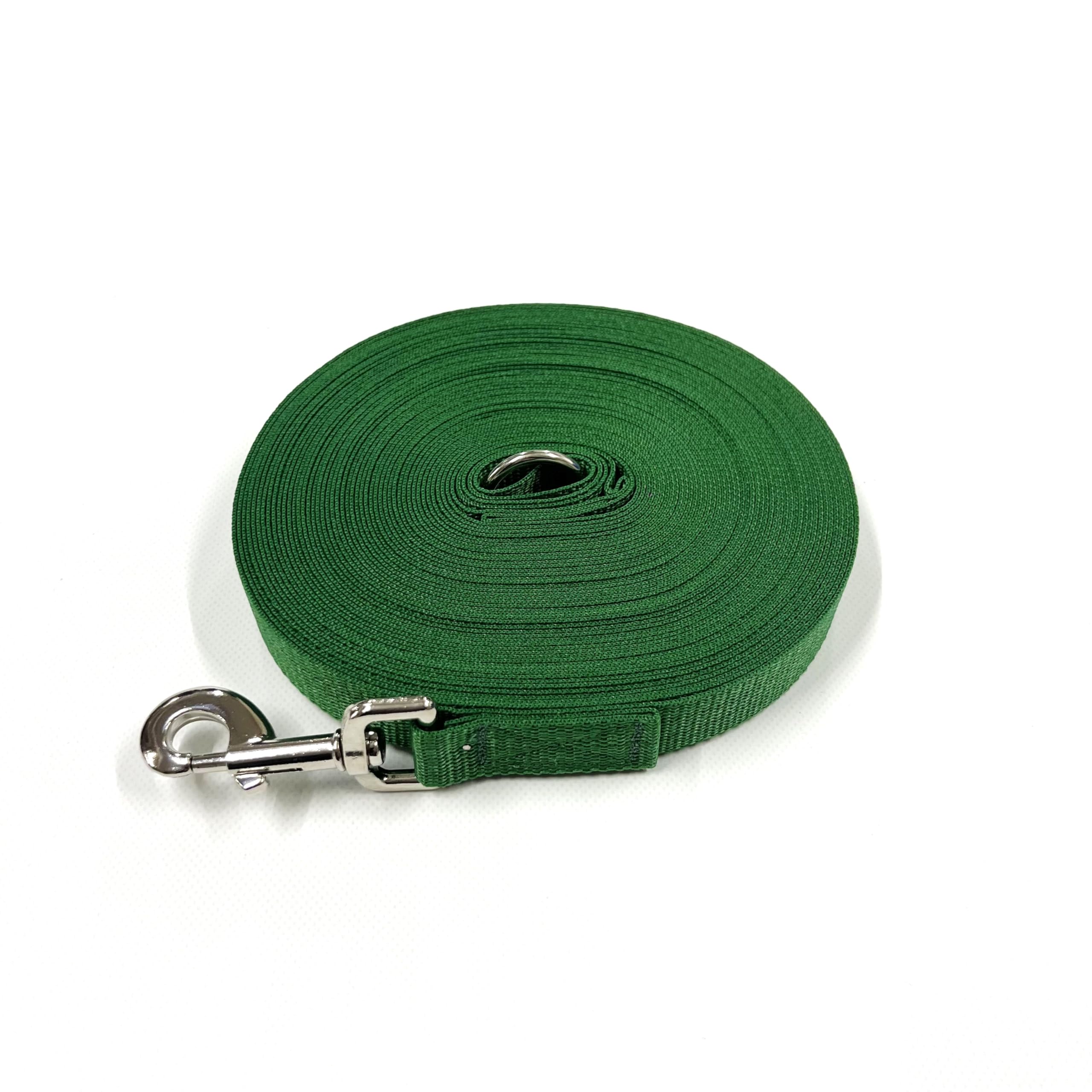 Dog Training Lead 5ft-100ft Long Line Obedience Recall Horse Tracking Leash Small Medium Large 25mm Webbing (Green, 5ft/1.5m)
