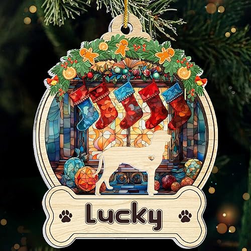 Miniatura 7 de Adorno de Navidad personalizado para perro, adorno de perro Presa Canario, adorno colgante para árbol de Navidad, regalo para amantes de los perros,