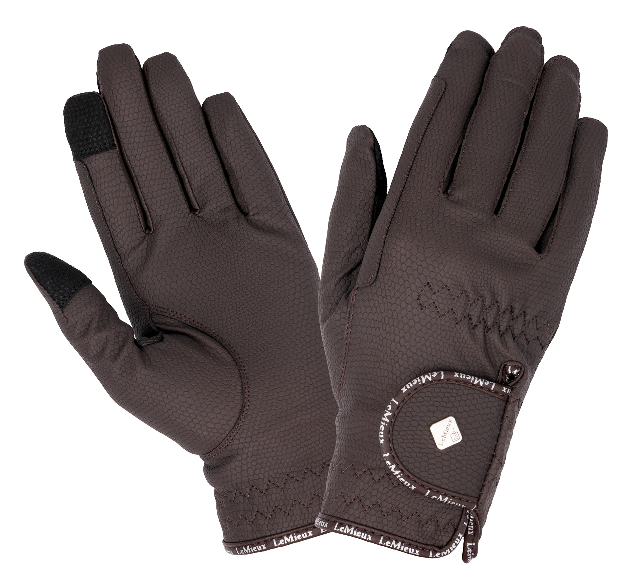 LeMieux Pro Touch Classic - Guanti da equitazione in pelle, taglia XL, colore: Marrone