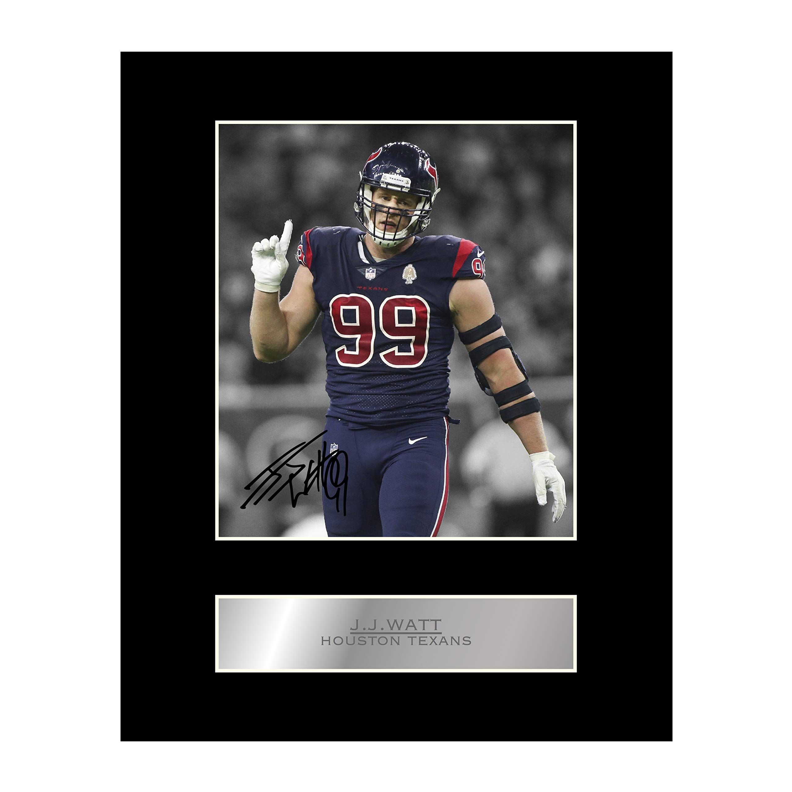 Iconic Pics J J Watt Signed Mounted Photo Display 05 Desertcart