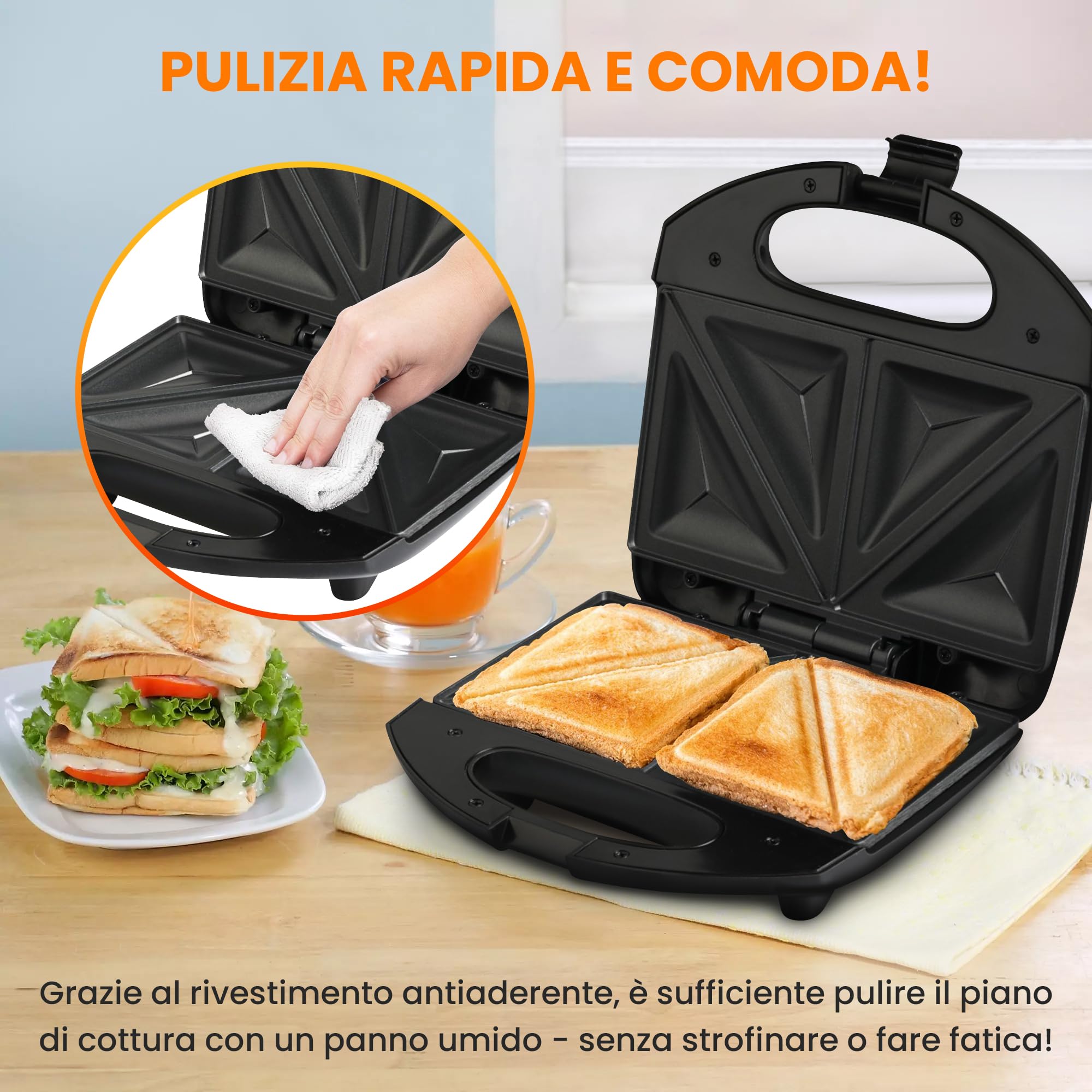 Extralink Sandwichmaker 3-in-1 broodrooster, grill en