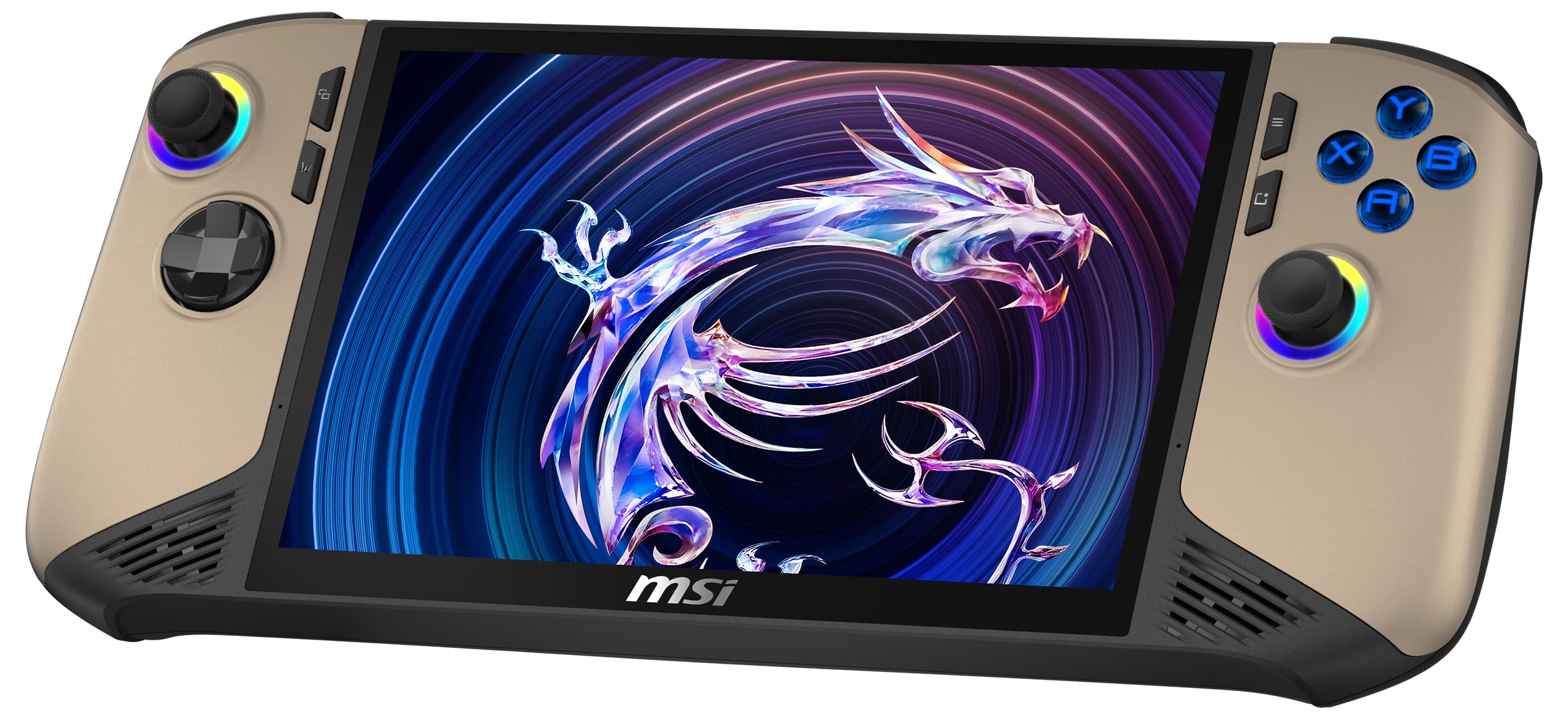 MSI Claw 8 AI+ Gaming Handheld, 8 Zoll FHD+ 120 Hz Display, Intel Core Ultra 7 258V, 32 GB RAM, 1 TB SSD, Intel Arc Grafik, Windows 11 Home, Schwarz/Sandstorm