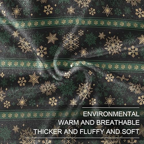 Miniatura 7 de Ribbon Christmas Snowflake Microfiber Plush Travel Blankets for Adults Kids, Cozy Holiday Blanket for Home Decor Picnic 60x90 Inches