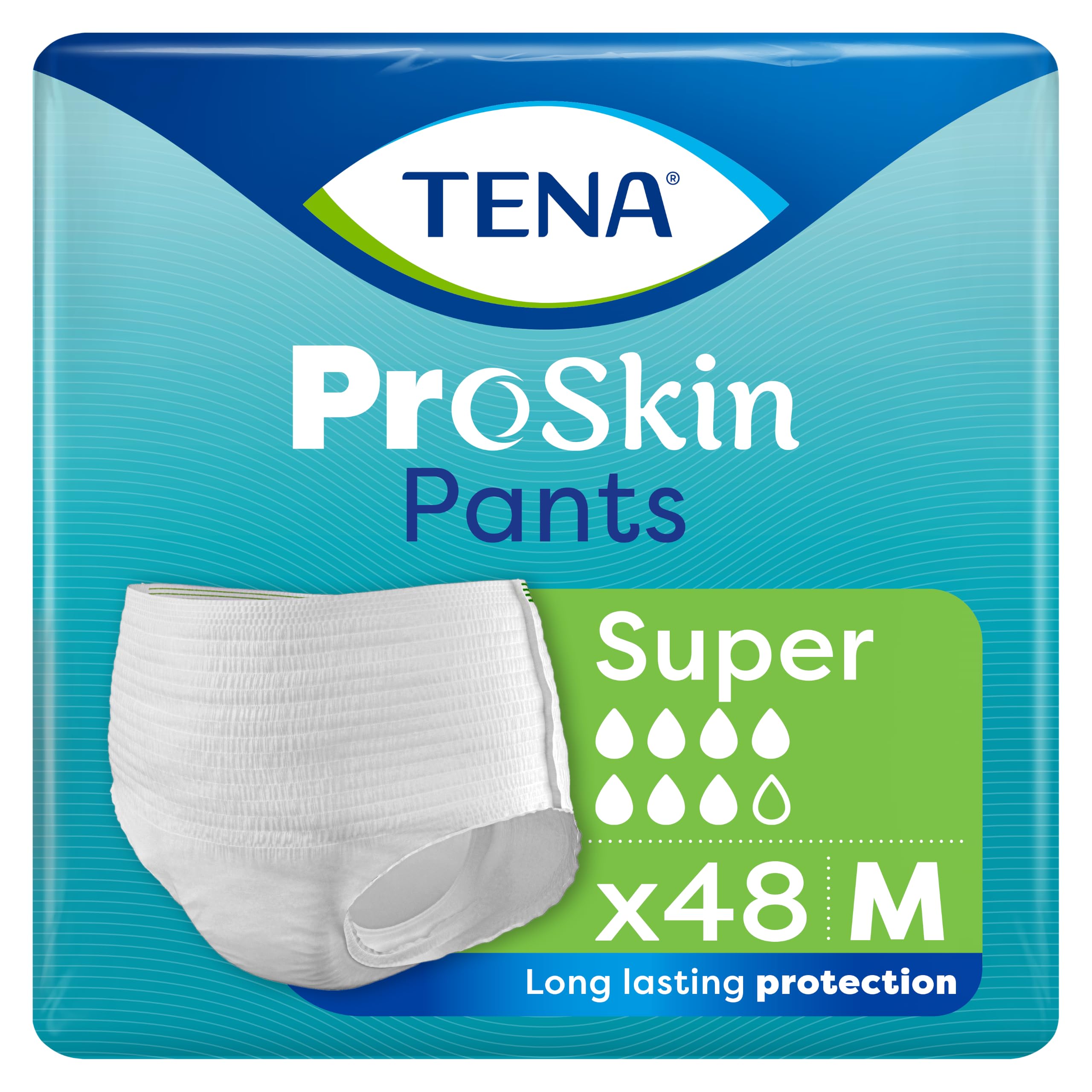 Tena ProSkin Pants Super, Incontinence Underwear, Medium (48 Count)