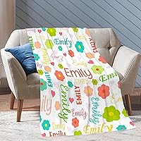 Vista 126 de Custom Name Blanket Throw Personalized Blanket for Kid with Names Customized Blanket with Name for Baby,Custom Blanket,Gift for Birthday Letter