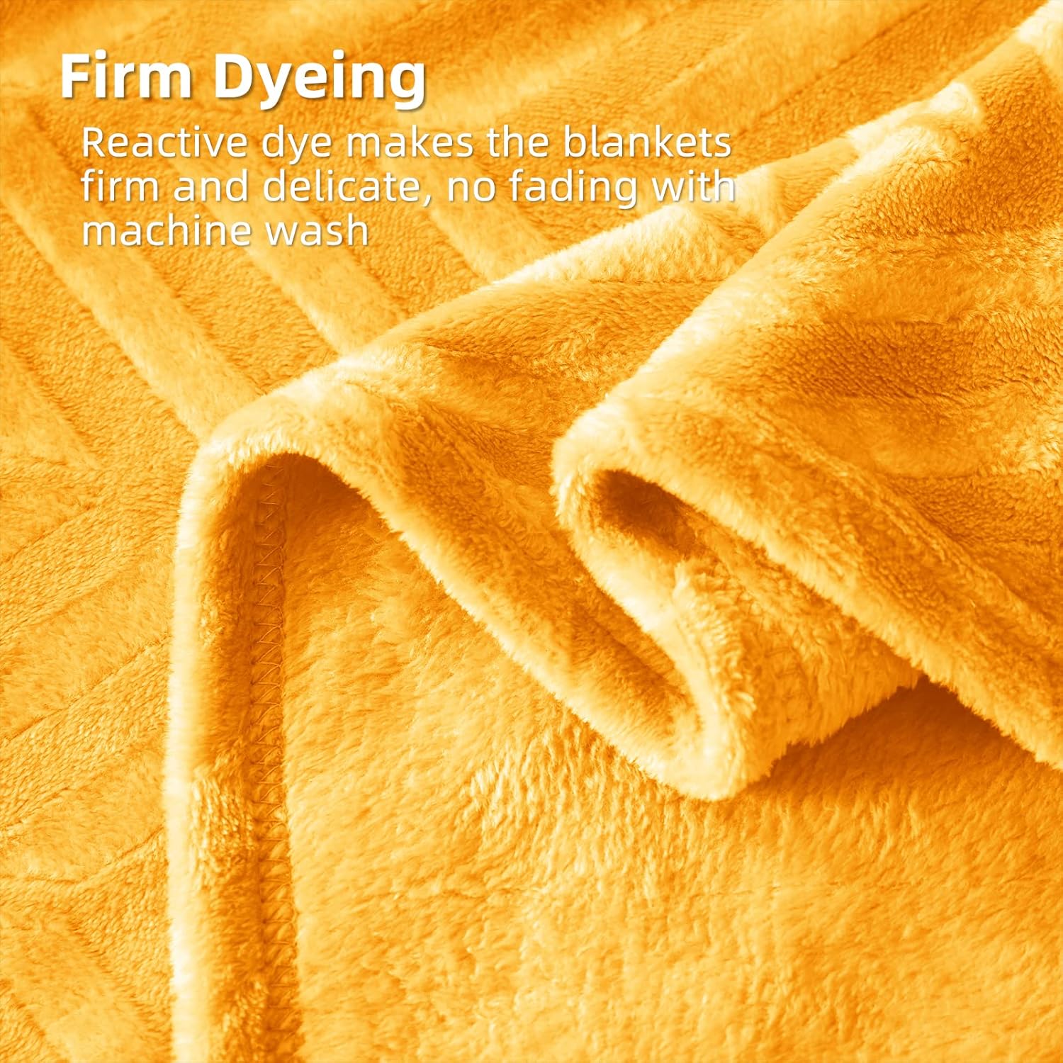 Whale Flotilla Flannel Fleece King Size Bed Blanket, Lightweight Breathable Soft Bedspread Plush Fluffy Coverlet Chevron Design Decorative Blanket for All Season, 90x104 Inch, Lemon Yellow - Image 5