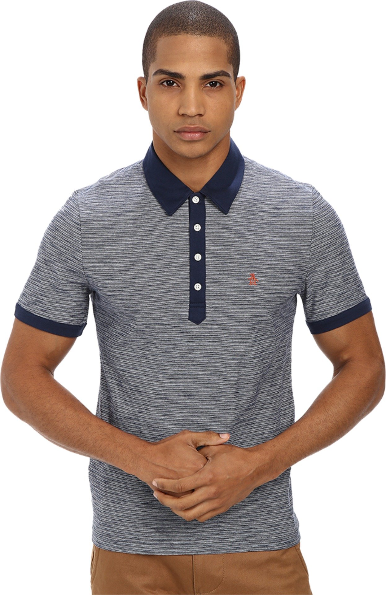 Original Penguin Men's Slub Feeder Polo Shirt