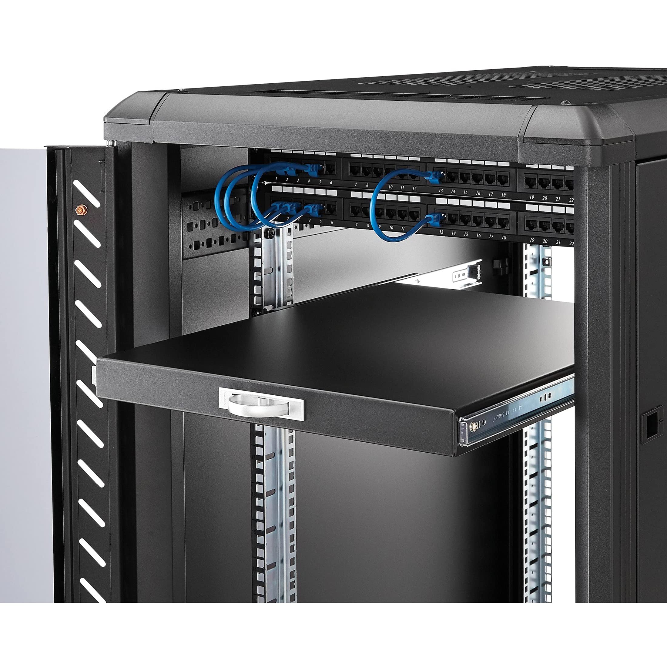 StarTech.com Estante Bandeja 1U Deslizante Telescópica para Armario Rack Servidores - 0,55m de Profundidad - para Rack de 19