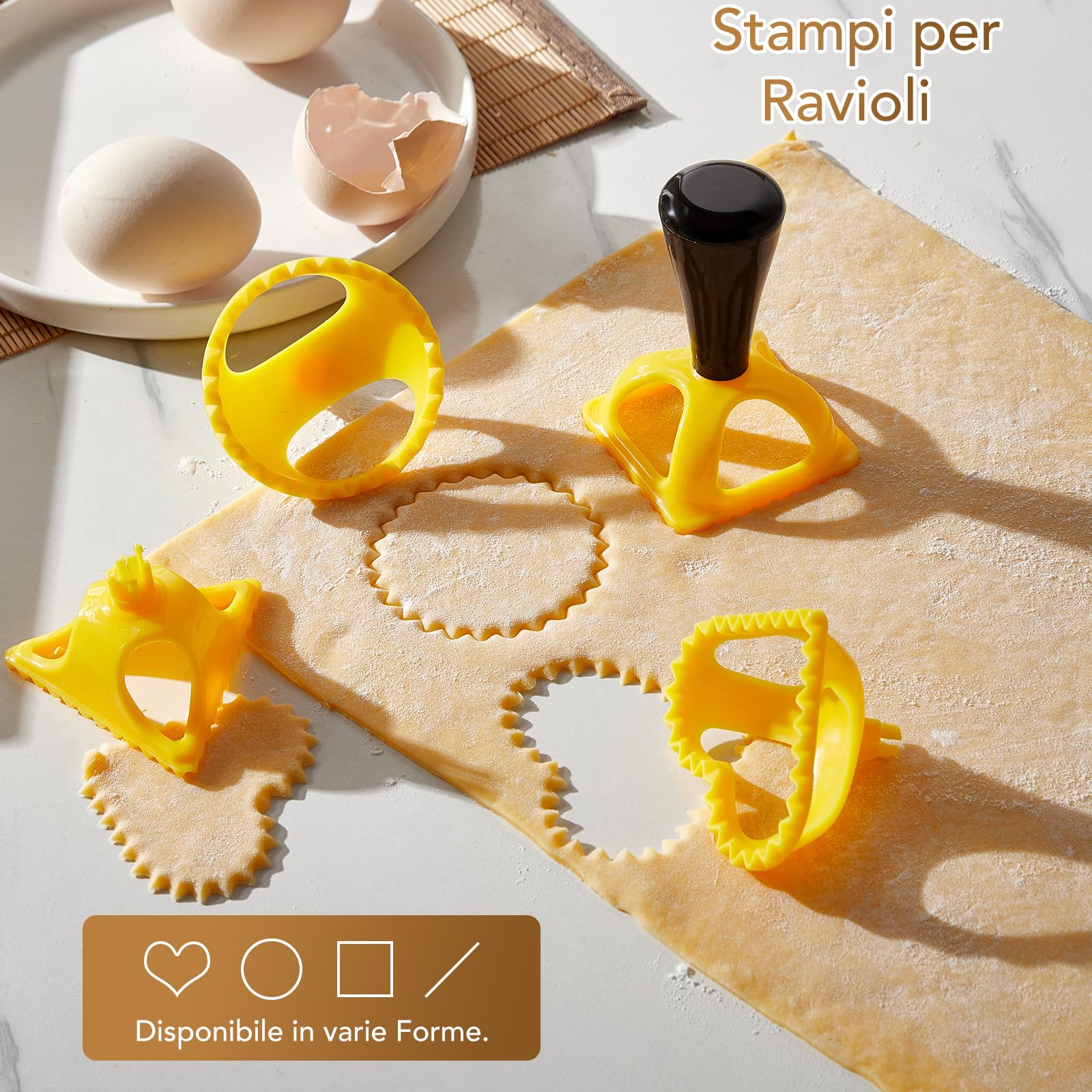 ROSSETTO Macchina per la pasta manuale in acciaio inox 9 spessori regolabili 2 larghezze taglio per lasagne spaghetti fettuccine ravioli