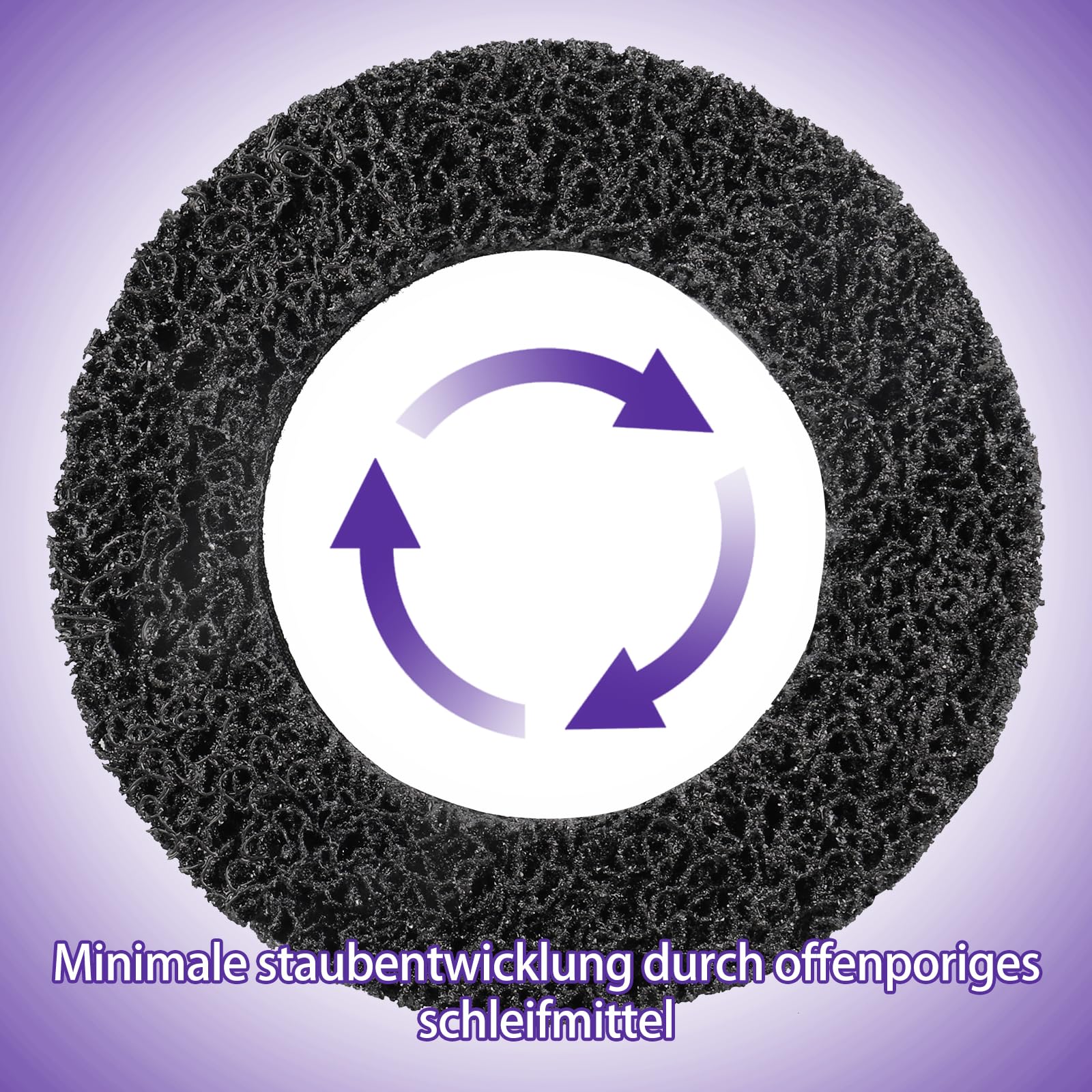 2 Stück Grob Reinigungsscheiben Ø150mm CSD Scheibe Nylon Gewebescheibe Lila für Oberflächenbearbeitung, Metall ，Radnaben Reiniger