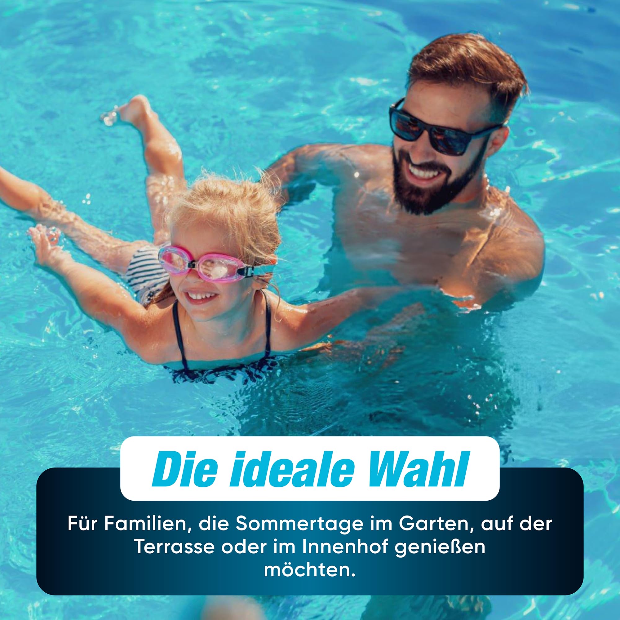 Gartenpool Stahlrahmenbecken Komplett-Set mit Filterpumpe Ø 300 x 76 cm rund Steel Frame Pool