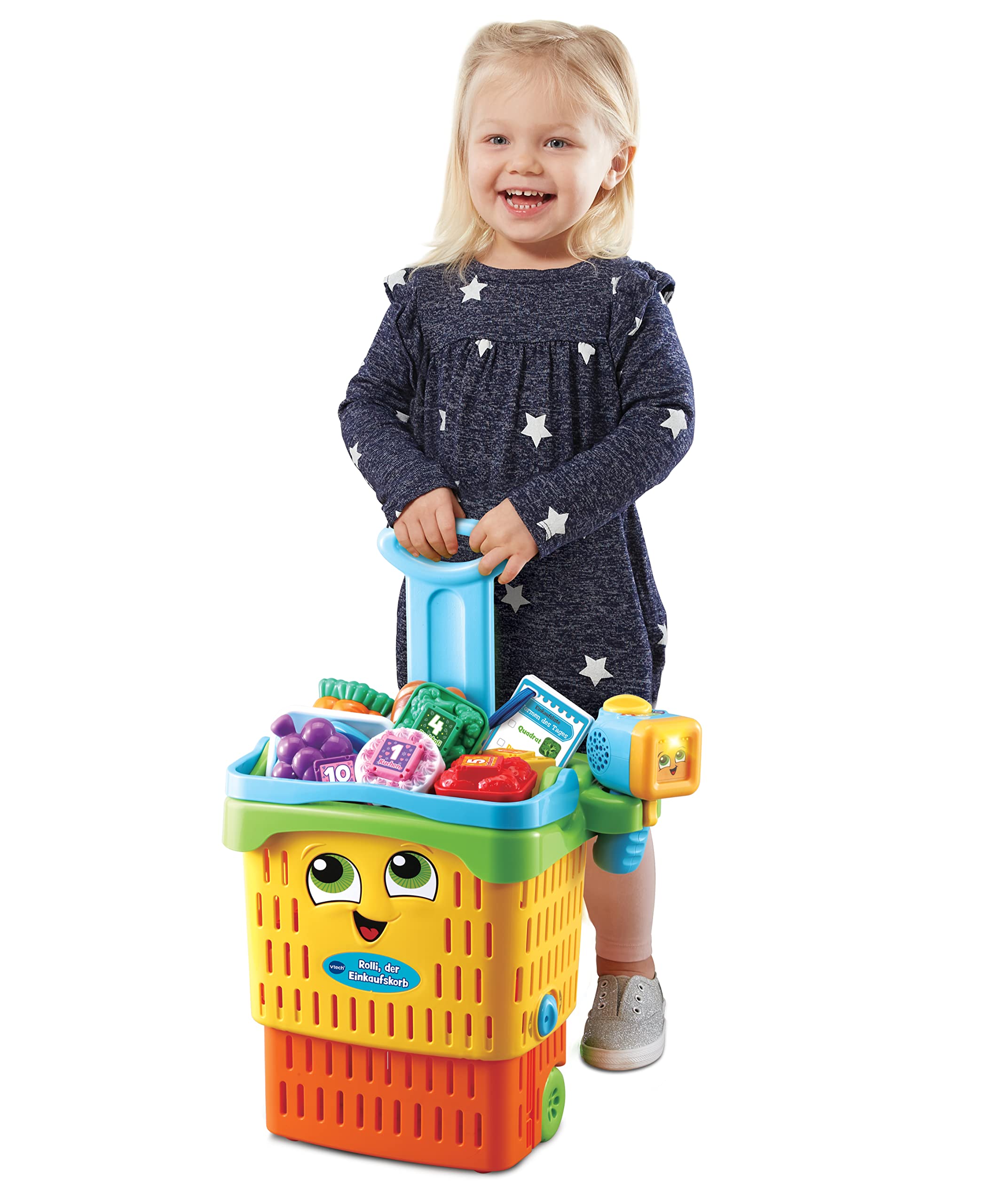 Vtech 80-614204 Rolli, kosz na zakupy, zabawka do odgrywania ról, kolorowy, dostępny wyłącznie w serwisie Amazon]