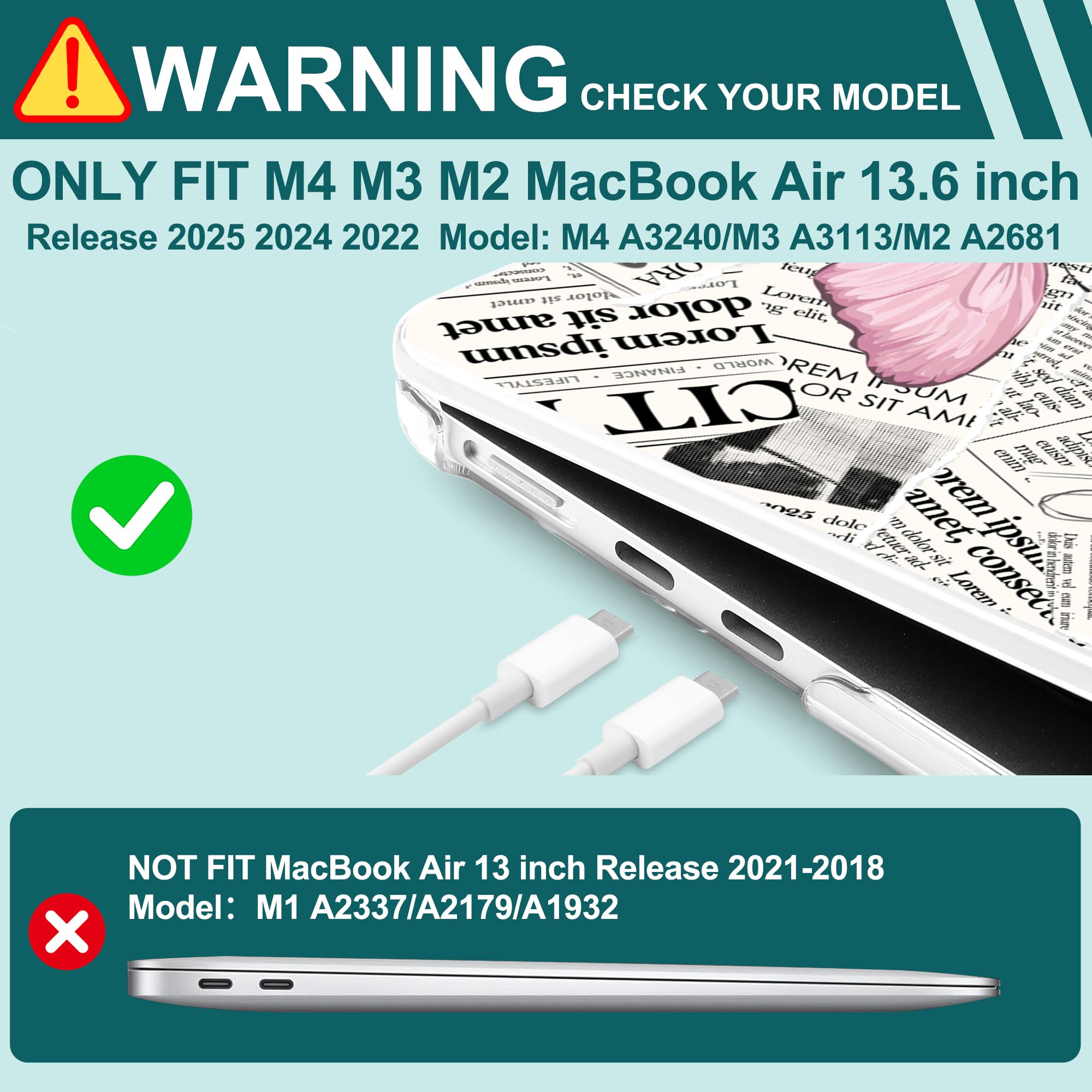 Amazon.co.jp: Yebiseven MacBook Air 13.6インチ M4/M3/M2 ケース