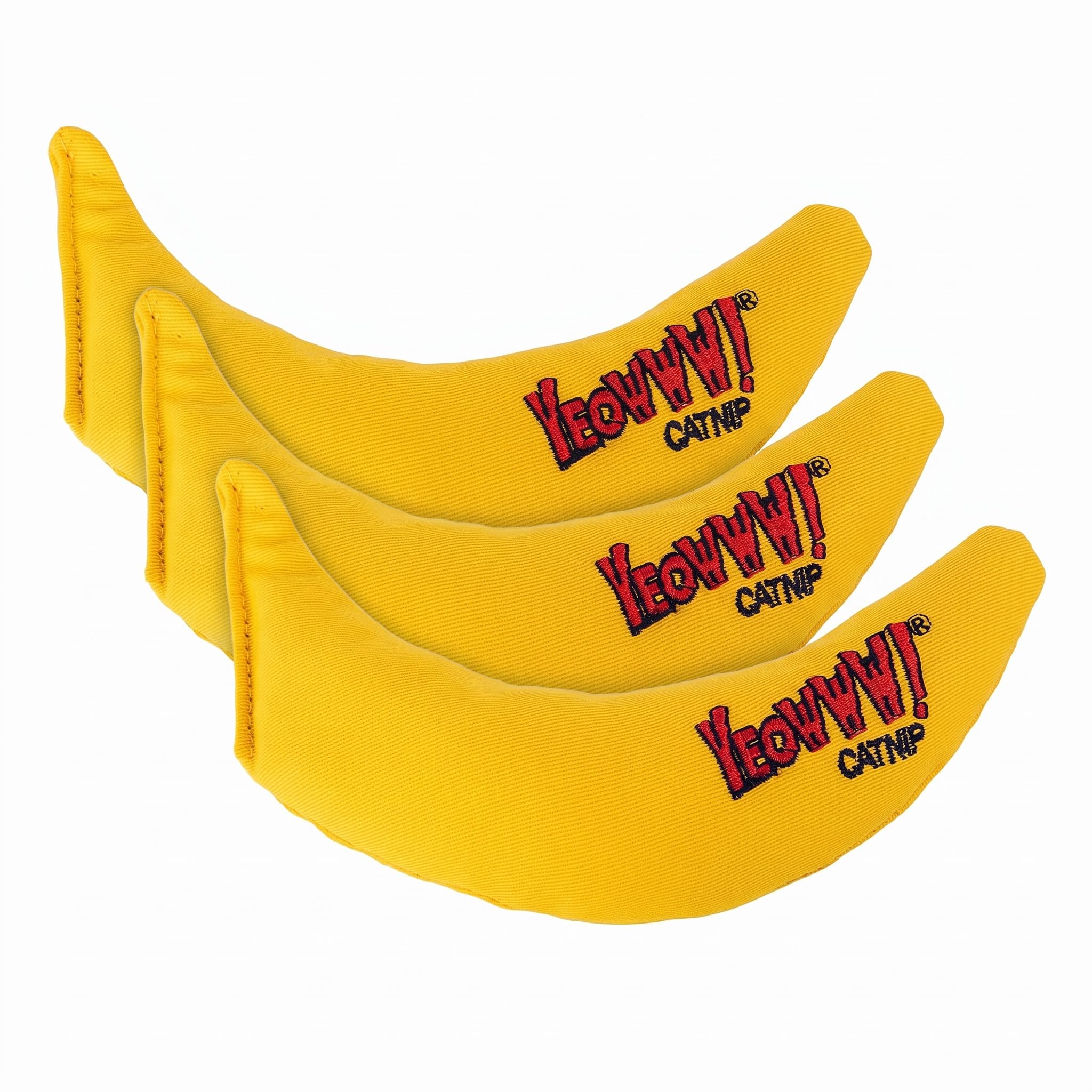 Yeowww! Catnip Chi-CAT-a Banana Toy for Cats - 7 Inches - Durable Cotton Twill - Made in the USA - Stuffed with Organically Grown Catnip (Pack of 3)