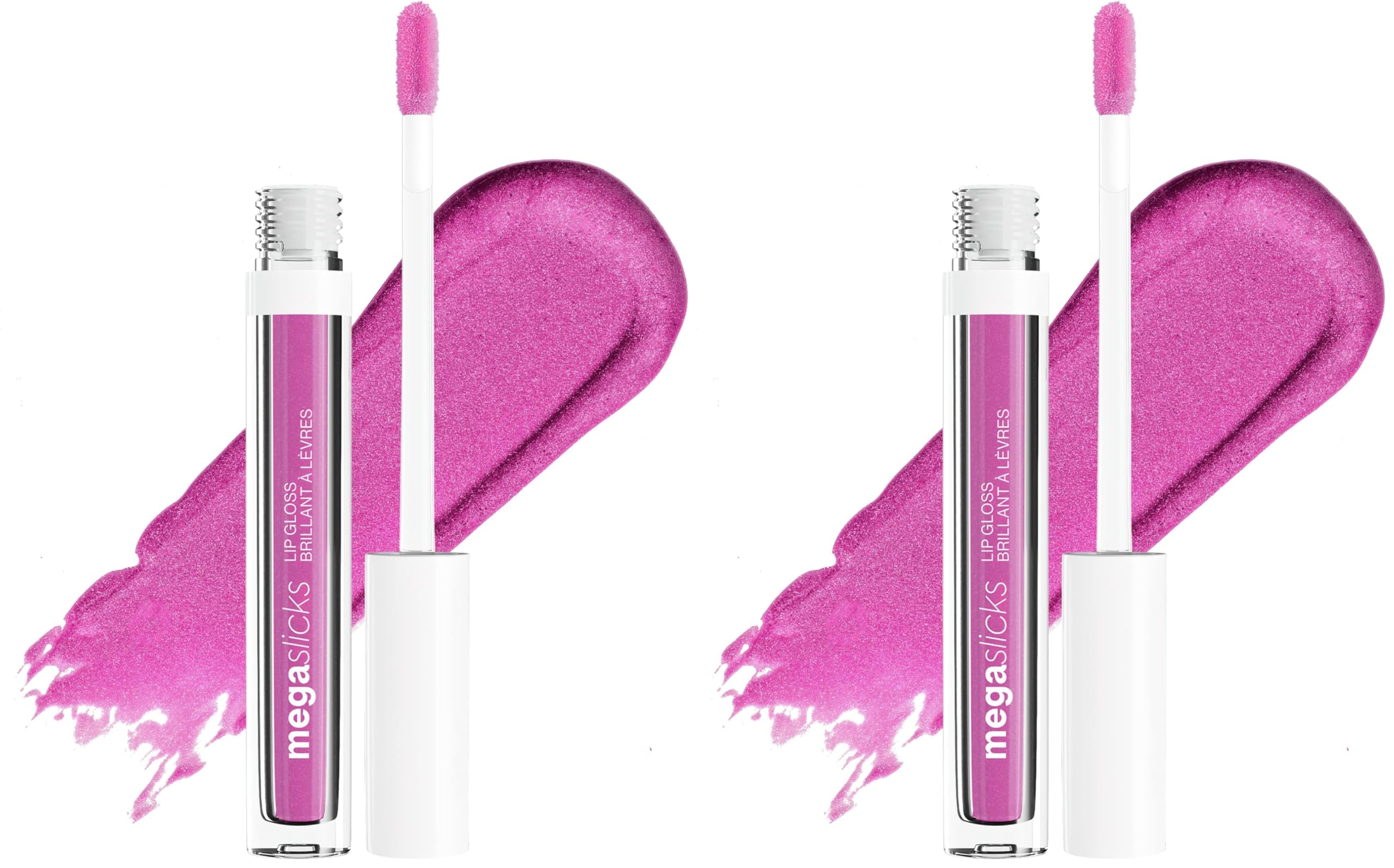 wet n wild MegaSlicks Lip Gloss, Ultra-Glossy, Vitamin-E Enriched, Ultra-Gloss High Shine Moisturizing, Cruelty-Free & Vegan - Berried Treasure (Pack of 2)