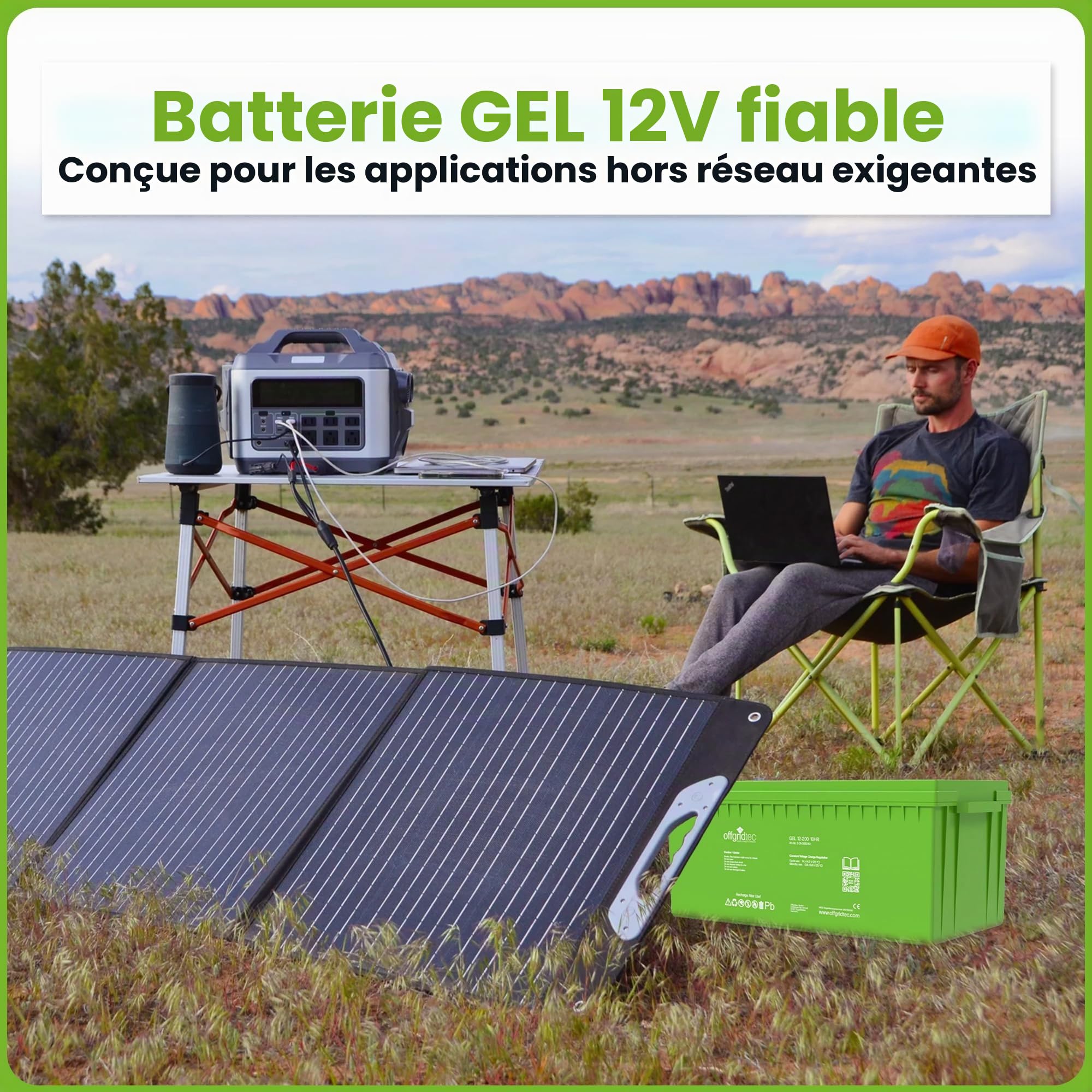 Offgridtec Batterie solaire 200 Ah Gel 12 V