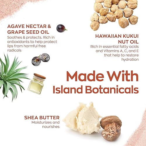 Miniatura 7 de Hanalei Sugar Lip Scrub AND Kukui Oil Tratamiento labial 0.53 oz Clear AND 5 piezas Tropical Lip Balm Set  Fabricado con botánicos hawaianos  Libre