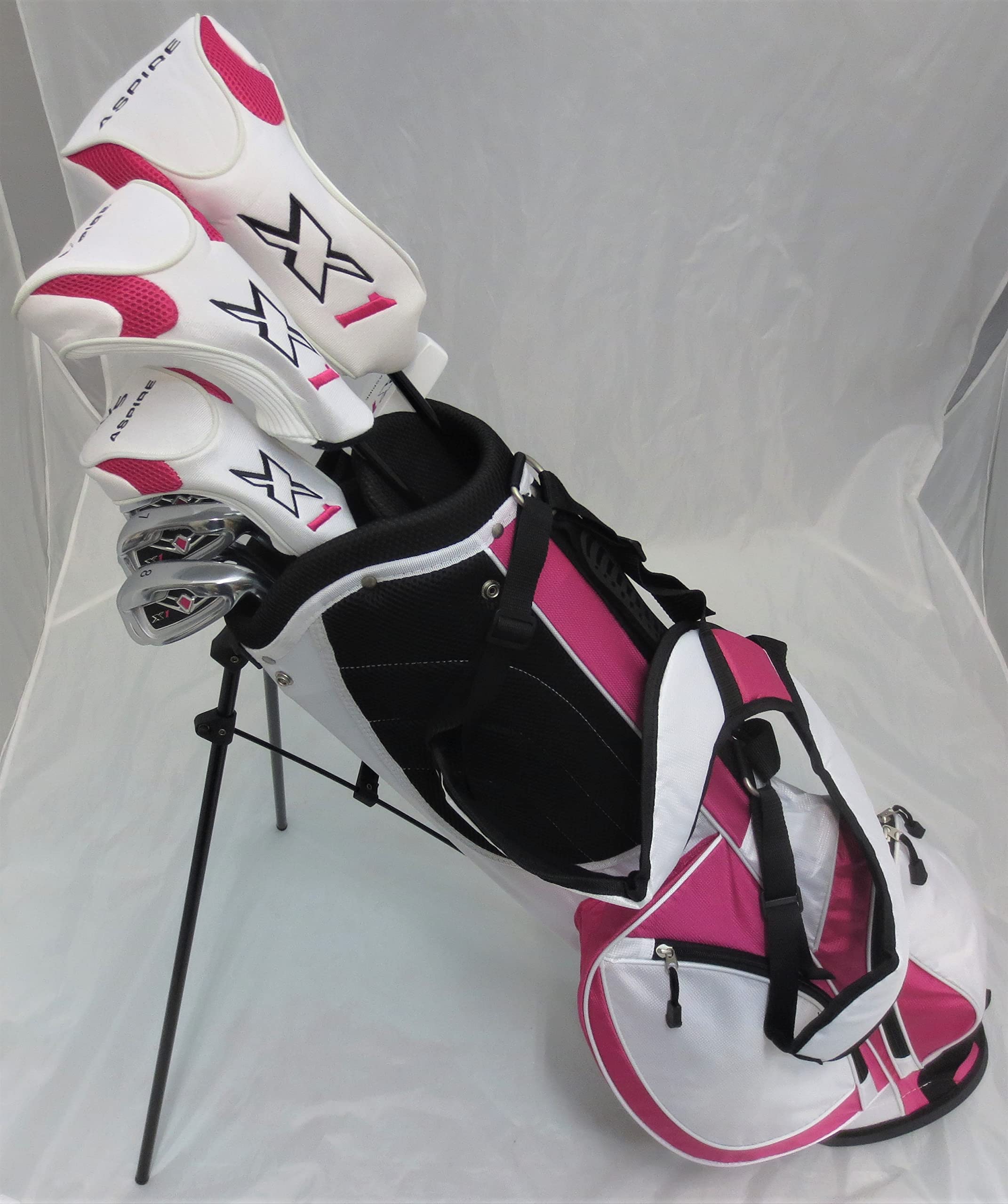 Ladies Complete Golf Club Set Driver, Fairway Wood, Hybrid, Irons, Putter, Clubs with Stand Bag