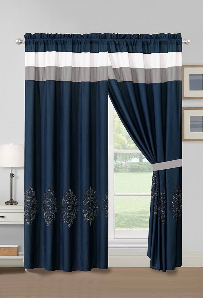 オーダーメイド　ネイビーのカーテン ウィンドウペーン レースカーテン – WARDROBE sangetsu