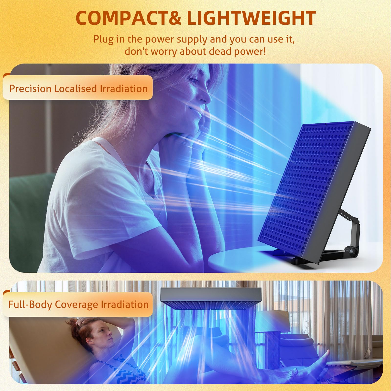 Lámpara de bronceado para el hogar, 225 unidades, 460 NM, solarium facial, soporte ajustable y gancho colgante, bronceador facial para el hogar para el cuerpo y la cara (negro)
